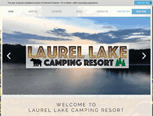 Tablet Screenshot of laurellakecampingresort.com